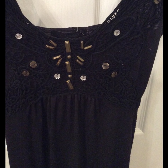 PRICE REDUCED🎉Mandees Black maxi dress with beads - Picture 3 of 4